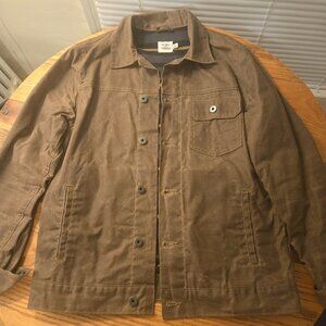 Huckberry Flannel-lined Waxed Trucker Jacket - Like New - S